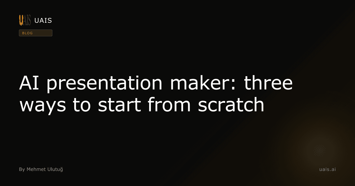AI presentation maker: three ways to start from scratch