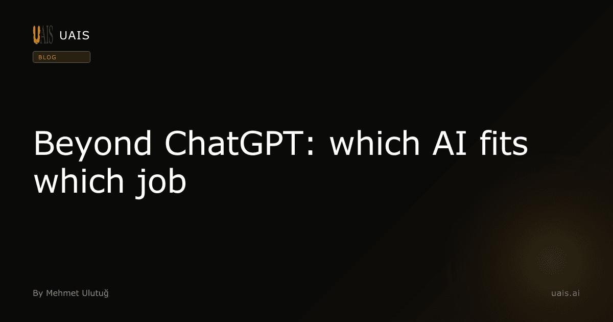 Beyond ChatGPT: which AI fits which job