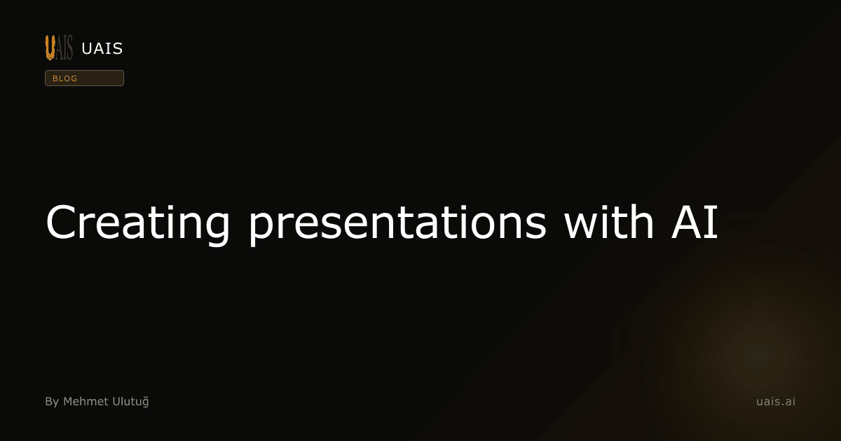 Creating presentations with AI