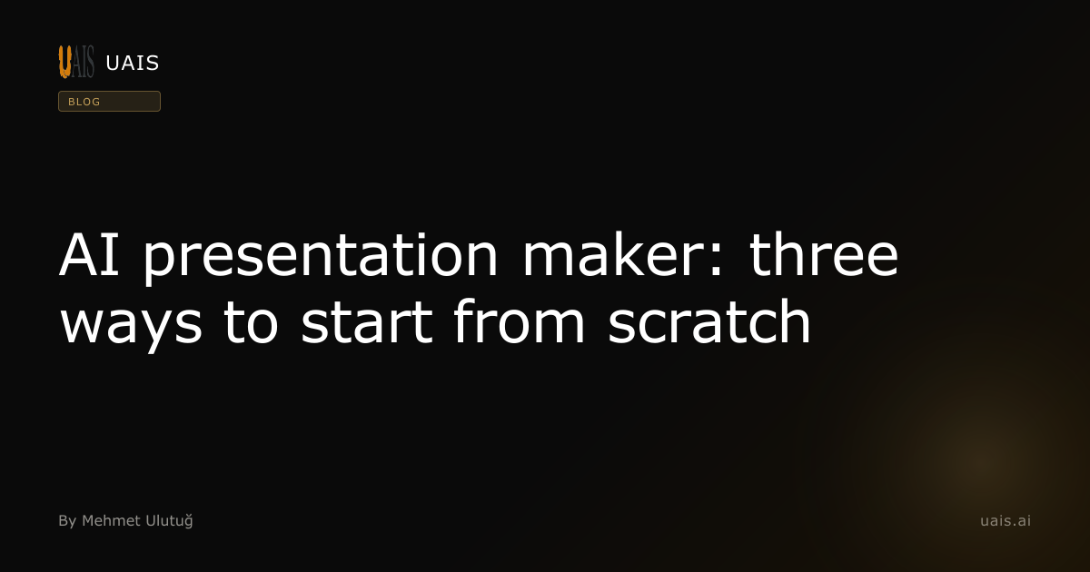 AI presentation maker: three ways to start from scratch