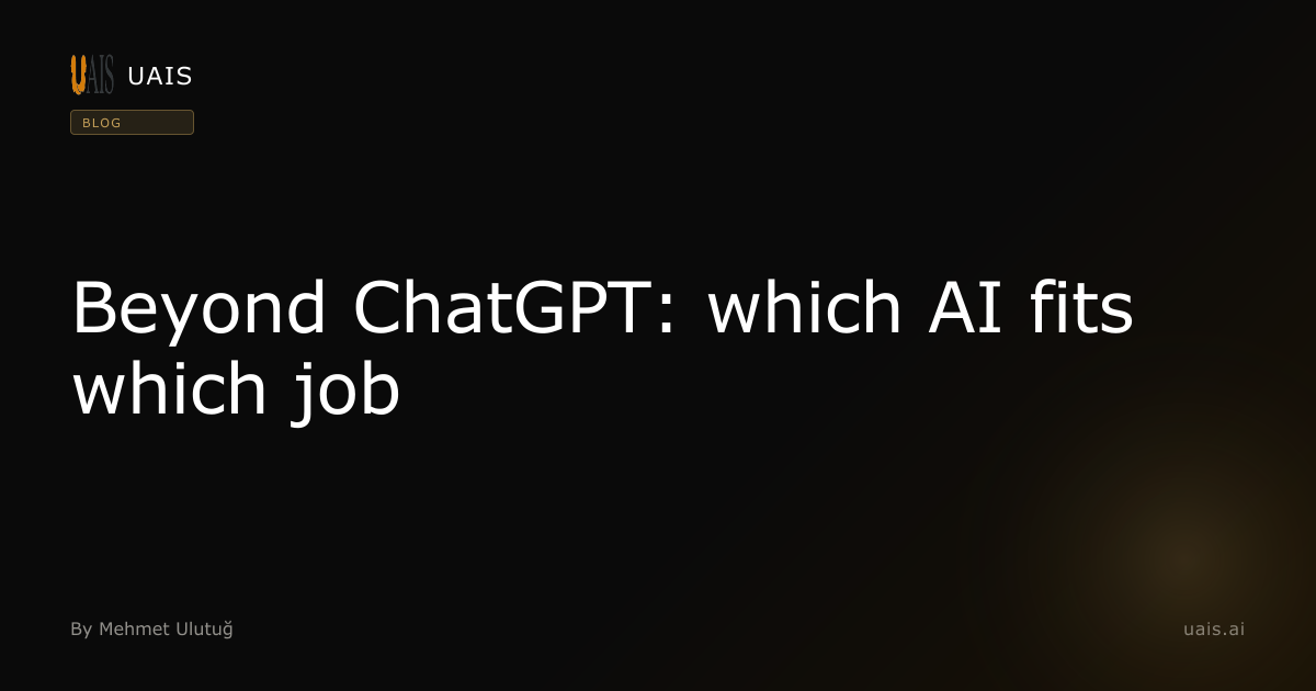 Beyond ChatGPT: which AI fits which job