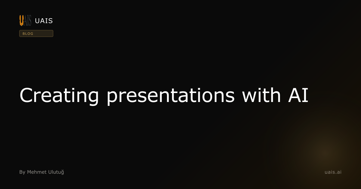 Creating presentations with AI